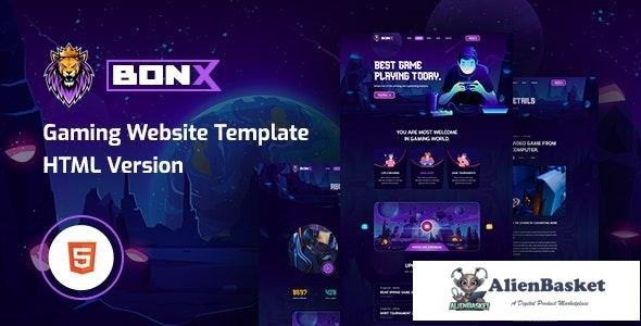 27711 Bonx v1.0 - Gaming Website Template HTML Version 