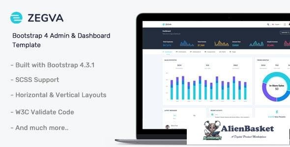 24326 Zegva v1.0 - Bootstrap 4 Admin & Dashboard Template 