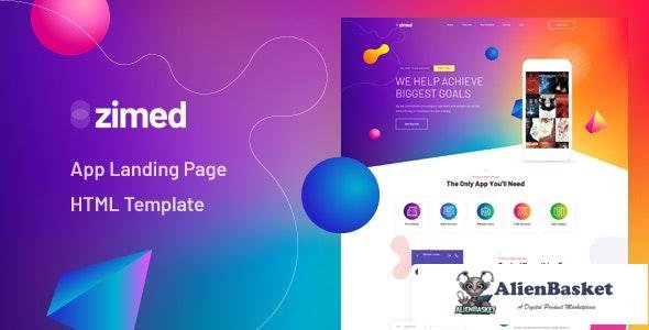 20035 Zimed v1.0 - App Landing Page HTML Template 