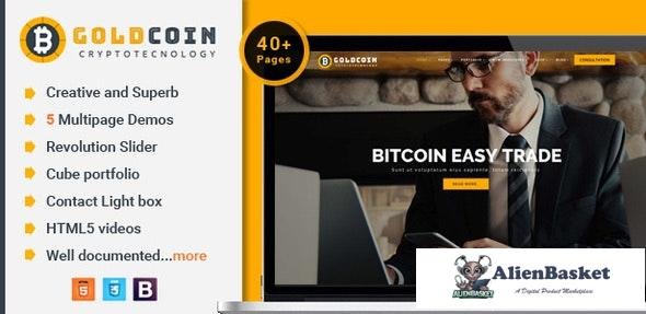 17644 GoldCoin v1.0 - Bitcoin Cryptocurrency HTML Template 