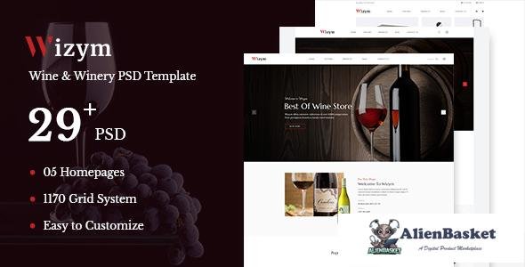 10508 Wizym - Wine & Winery PSD Template 