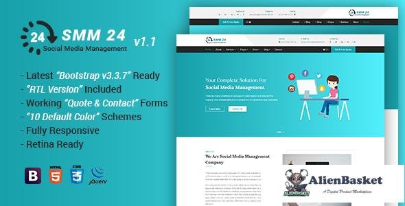 12204 SMM24 v1.1 - Multipurpose Social Media Management and Marketing HTML Template 