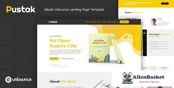 28521 Pustak v1.0 - eBook Unbounce Landing Page Template 