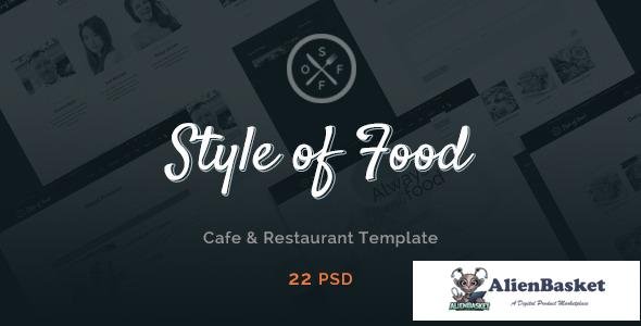 12960 Style of Food - Restaurant & Cafe PSD Template 