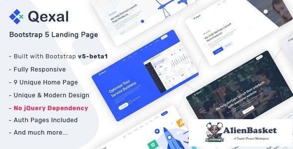 24097 Qexal v1.2 - Bootstrap 5 Landing Page Template 