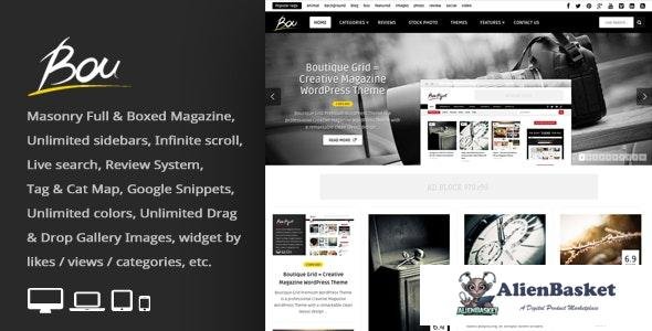 18584 Bou v2.5 - Masonry Review Magazine Blog WordPress Theme 