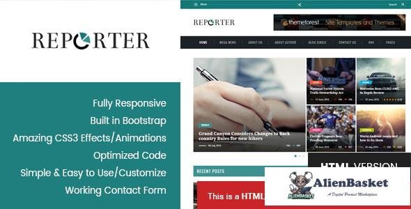 11789 Max Reporter - HTML Magazine Template 