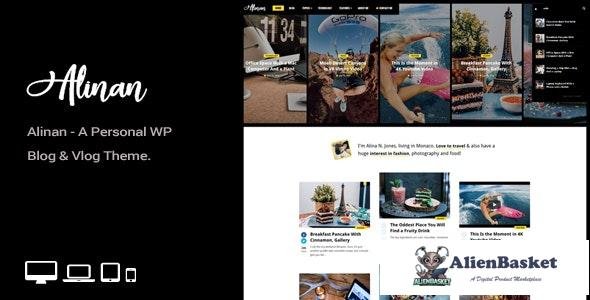 17912 Alinan WP v1.7 - A Personal WordPress Blog and Vlog Theme 