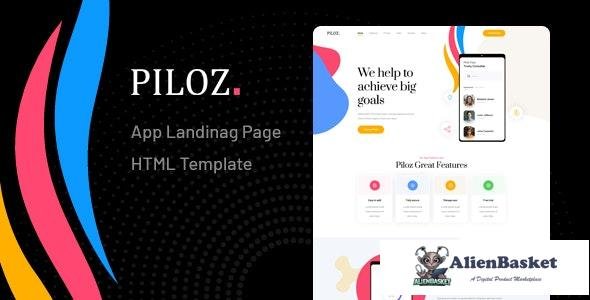 23447 Piloz v1.0 - App Landing Page HTML Template 
