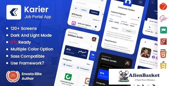 26749 Karier v1.0 - Job Portal Mobile App Framework7 PWA Template 