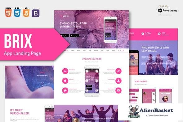 16589 BRIX v1.0 - Mobile App landing page HTML Template 