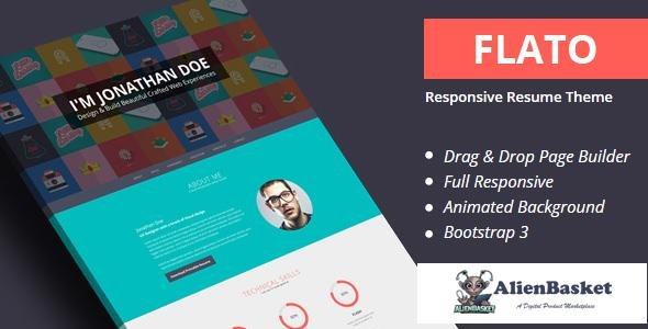 10739 Flatoo v4.0 - vCard, Resume, Personal WordPress Theme 