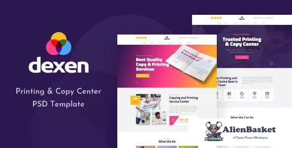 13447 Dexen - Printing and Copy Center PSD Template 