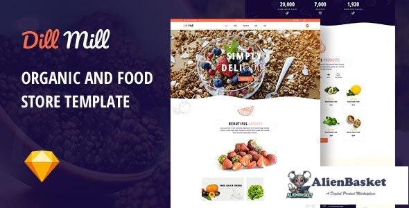 32087 Dillmill v1.0 - Organic and Food Store Sketch Template 
