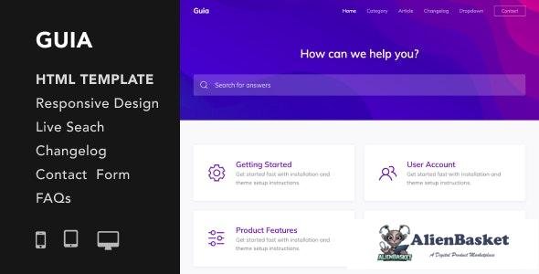 18659 Guia v1.0 - Helpdesk and Documentation HTML5 Responsive Template 