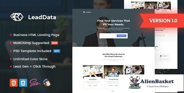 16172 LeadData v1.0 - Lead Generation HTML Landing Page Template 
