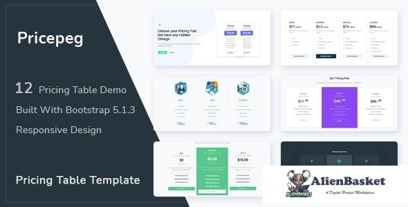 31201 Pricepeg v1.0 - Bootstrap 5 Pricing Table 