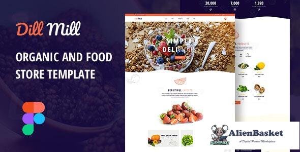 31733 Dillmill v1.0 - Organic and Food Store Figma Template 