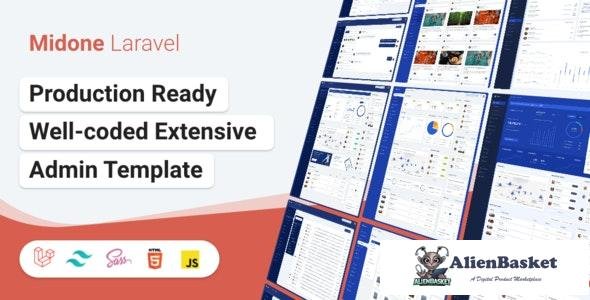 26553 Midone v3.0.7 - Laravel 8 Admin Dashboard Template + HTML Version + XD Design File 