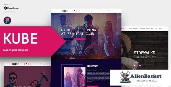 25156 Kube v1.0 - Music, Band, Dj Figma Template 