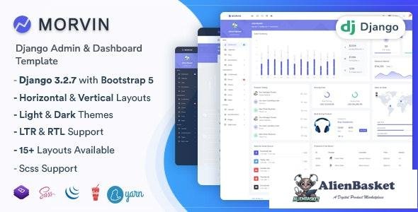 31728 Morvin v1.0 - Django Admin & Dashboard Template 