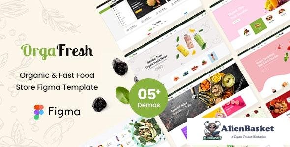 25313 OrgaFresh v1.0 - Organic & Fast Food Store Figma Template 