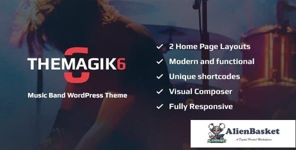 17498 The Magic 6 v1.6 - Music Band & Musician Artist WordPress Theme 