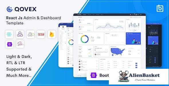 26604 Qovex v1.0.0 - React Js Admin & Dashboard Template 