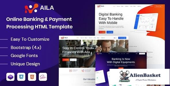 22971 Aila v1.0 - Online Banking & Payment HTML Template 