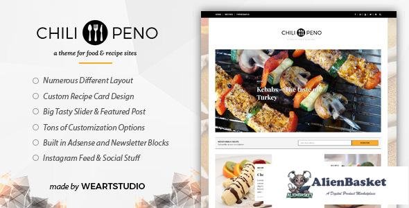 12244 Chilipeno v1.0.1 - Recipe & Food WordPress Theme 