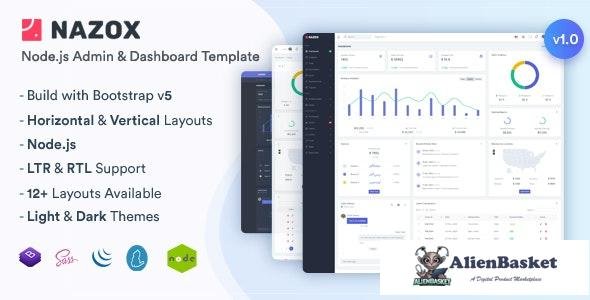 28341 Nazox v1.0 - Node.js Admin & Dashboard Template 
