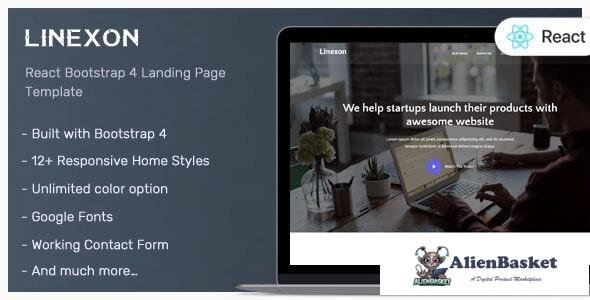 22714 Linexon v1.0 - React Landing Page Template 