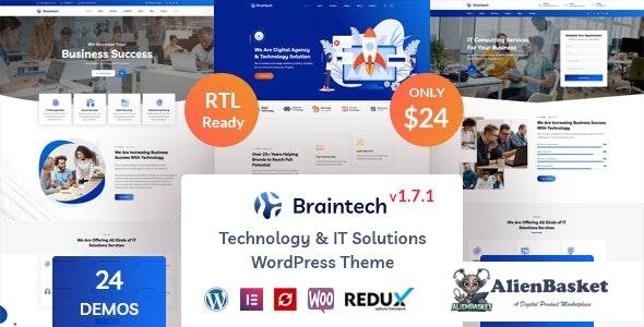 38824 Braintech v2.5.2 - Technology & IT Solutions WordPress Theme 