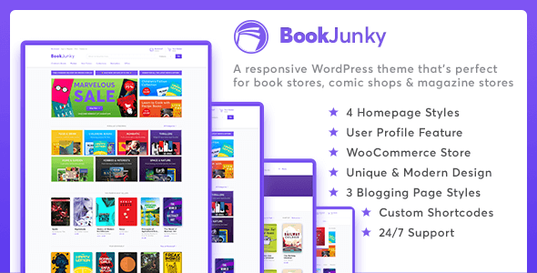 21453 BookJunky 1.0.6 - WooCommerce Book Store for WordPress 