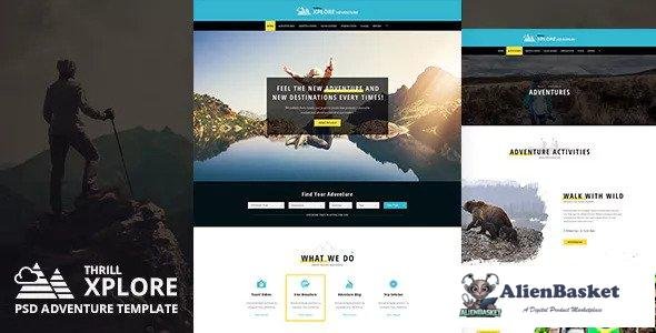 13328 Xplore - Adventure and Travel PSD Template 