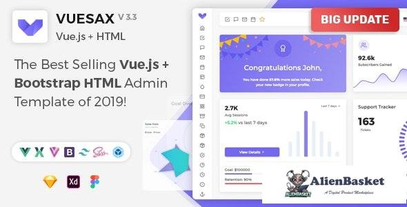 16996 Vuesax v3.2 - Vuejs + HTML Admin Dashboard Template 
