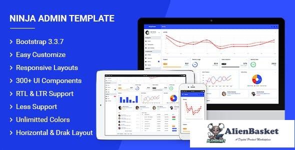14715 Ninja v2.0 - Responsive Admin Dashboard Template 