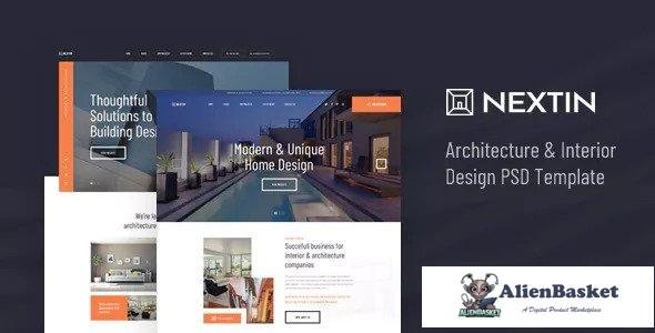 13609 Nextin - Architecture & Interior Design PSD Template 