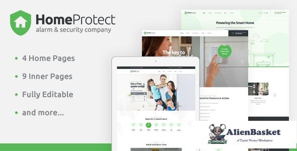 12717 HomeProtect - Smart Alarm & Security Systems PSD Template 