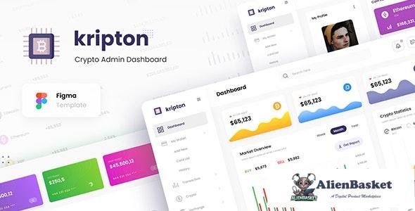23008 Kripton Admin v1.0 - Cryptocurrency Dashboard UI Design Template Figma 