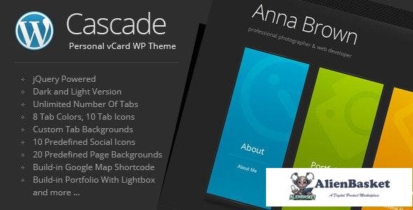 16696 Cascade v7.9 - Personal vCard WordPress Theme 