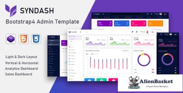 26622 Syndash v1.0 – Bootstrap4 Admin Template 