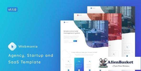 27768 Webmania v1.1.0 - Agency, Startup and SaaS Template 