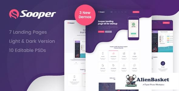 12680 Sooper - Mobile, Desktop, Web App Showcase Template 