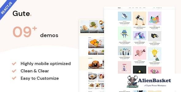 25995 Gute v1.0 - React Next Minimalist Blog Template 
