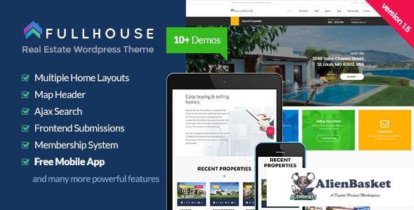 24822 FullHouse v1.8.3 - Real Estate Responsive WordPress Theme 