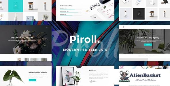 10333 Piroll - Modern & Minimal Portfolio PSD Template 