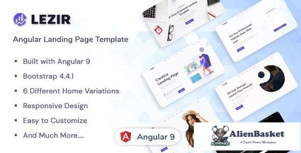 21121 Lezir v1.0 - Angular 9 Landing Page Template 