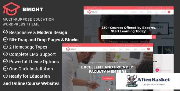 21826 Bright v2.1.4 - Education & Online Course WordPress Theme 