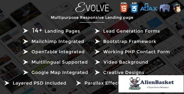24223 EVOLVE v1.0 - Multipurpose Responsive HTML Landing Pages 